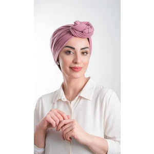 Hürrem Bone Gül Kurusu Pratik Hazır Geçmeli Tesettür Bone Kesik Elyaf Sade 2111_18