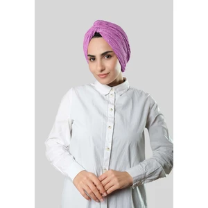 Hürrem Bone Gül Kurusu Çapraz Büzgülü Piliseli Tesettür Bone Fukuro Kendinden Desenli 2316_18
