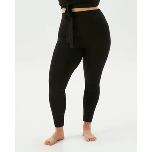 Ayma Active Kadın Siyah Basic Viskoz Tayt - EcoVero Viskoz, Çift Kat Yumuşak Kumaş, 4 Kat Korsaj, Yüksek Bel Spor ve Günlük Tayt