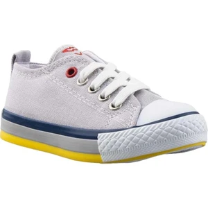 Unisex Erkek Kız Çocuk Keten Kısa Convers Modeli Bağcıklı Spor Ayakkabı Gri