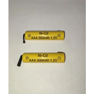 Ni-Cd Şarj Edilebilir Pil 2 Adet Lehime Uygun  1.2V Aaa 300 Mah