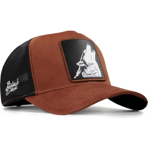 V1 Trucker Kurt - 3sc Kod Logolu Unisex Camel-Siyah Şapka (Cap)