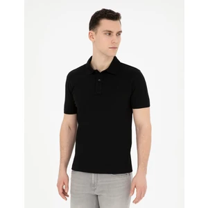 Pierre Cardin Erkek Siyah Slim Fit Basic Tişört 50280754-VR046