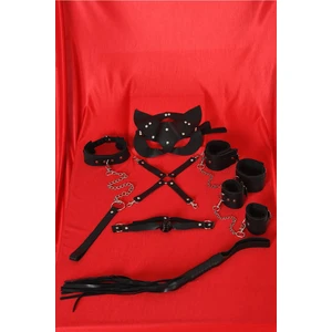 Harnes 7'li Fantezi Kelepçe Kırbaç Tasma Aksesuar Seti