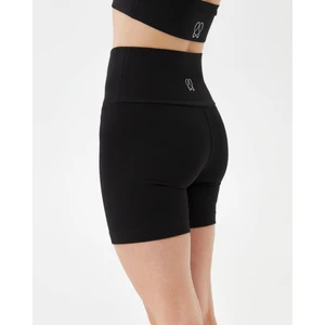 Ayma Active Kadın Siyah Viskoz Şort - EcoVero Viskoz Yüksek Bel, Önü Dikişsiz, Çift Kat Kumaş, Yoga Pilates Biker Şort