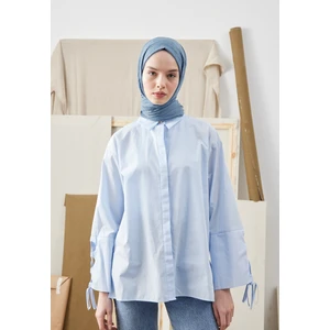 Bambu Şal Gök Mavi