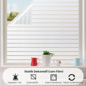 45CMX100CM Buzlu Desenli Cam Kaplama Filmi Statik Duşa Kabin Ofis Dekorasyon Folyo