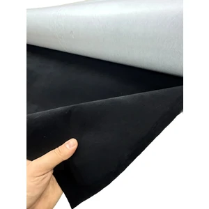 Plush Studio Yapışkanlı Süet Kadife Kumaş  Siyah150CM x 100 cm Iz Yapmaz Kadife Kumaş, Ev Tekstili