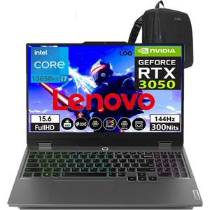 Loq 15IRX9 Intel Core I7-13650HX 16GB Ddr5 Ram 512GB SSD RTX3050 6gb 144Hz WINDOWS11PRO 15.6" Fhd Taşınabilir Bilgisayar 883DV00AFTR33+WEBLEGELSINÇANTA
