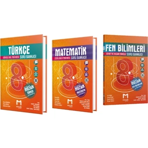 Mozaik Yayınları 8. Sınıf Türkçe - Matematik - Fen Bilimleri Soru Bankası 3 Kitap
