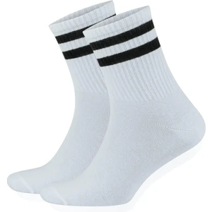 Kral Socks Erkek - Kadın Çizgili Kolej Tenis Çorabı Pamuklu Terletmez Çorap