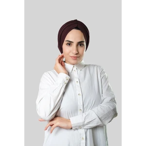 Hürrem Bone Kahve Drapeli Salaş Tesettür Bone Sandy Büzgülü 2315_14
