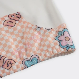 Desenli Kanguru Cepli Kapüşonlu Sweatshirt