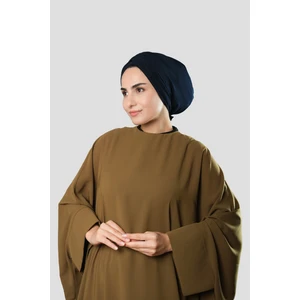 Hürrem Bone Lacivert Drapeli Salaş Tesettür Bone Sandy Büzgülü 2315_02