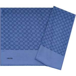 Elegance Monogram Şal - Kot Mavi 922