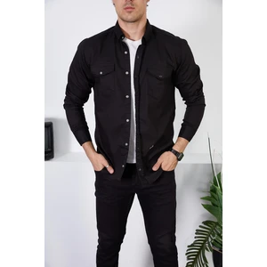 Enzim Jeans Erkek Slim Fit Kot Gömlek