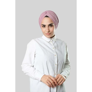 Hürrem Bone Pudra Drapeli Salaş Tesettür Bone Sandy Büzgülü 2315_06
