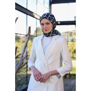 Boheme Collection Soft Eşarp Ekru Siyah 1175-03