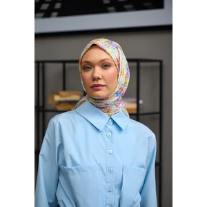 Harmony Collection Soft Eşarp Bej Gök Mavi 1177-11