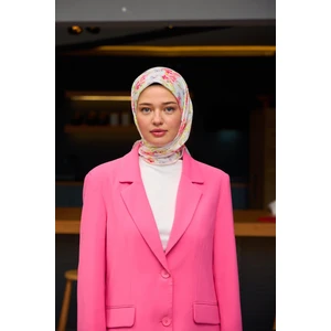 Harmony Collection Soft Eşarp Krem Koyu Pembe 1177-10