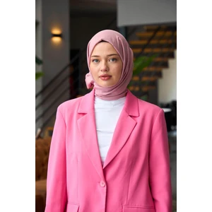 Düz Desen Vual Şal Kiraz Çiçeği Vual Ipek Şal -  9800-29