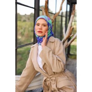 Canvas Desen Soft Eşarp Buz Mavi 1164-15