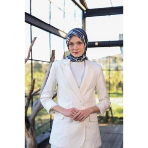 Poncy Desen Soft Eşarp Siyah Gri 1169-10