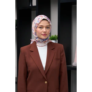 Harmony Collection Soft Eşarp Mor Salkım Ekru 1180-01