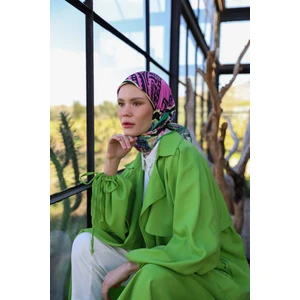 Boheme Collection Soft Eşarp Pembe Yeşil 1172-11