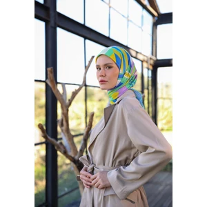 Boheme Collection Soft Eşarp Yeşil Mavi 1174-07
