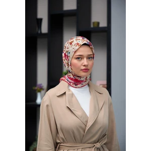 Harmony Collection Soft Eşarp Venedik Kırmızı Bej 1180-06