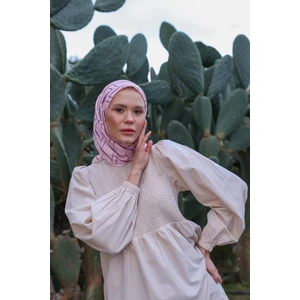 Evoline Desen Soft Eşarp Şeker Pembe 1168-11