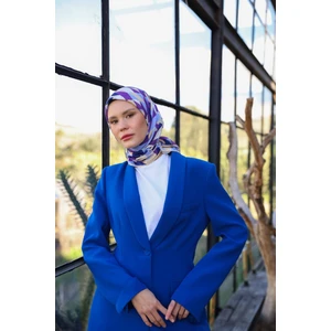 Triano Desen Soft Eşarp Menekşu Turkuaz 1171-14