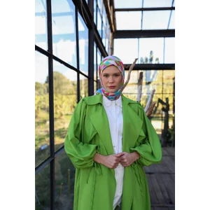 Triano Desen Soft Eşarp Yeşil Pembe 1171-09