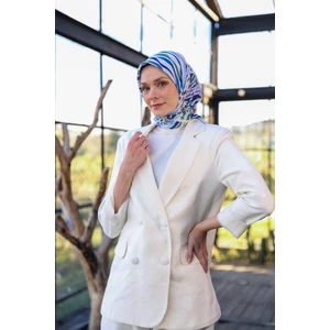Poncy Desen Soft Eşarp Mavi Lila 1169-09