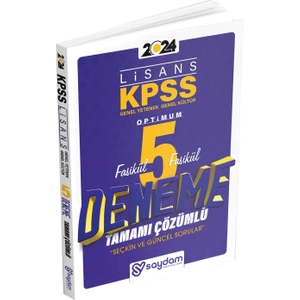 Saydam Yayınları 2024 KPSS Genel Yetenek Genel Kültür Lisans Tamamı Çözümlü 5 Deneme