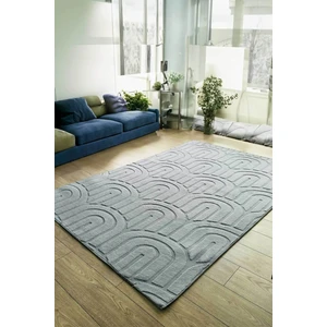 Decomia Home  Arya Iskandinav Premium Puffy Kendinden Desenli Gri Peluş Halı Salon Halısı Mutfak Halısı Yolluk