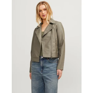 Jack & Jones Kadin Fermuar Detayli Deri Ceket - Gail