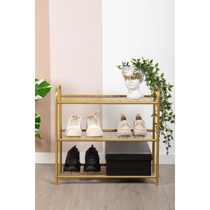 Fec Reklam Gold Ayakkabılık Metal Ayakkabılık Ayakkabı Rafı Ayakkabı Düzenleyici Raf 3  Katlı Ayakkabılık