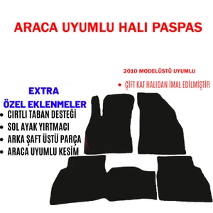 Rs Auto Aksesuar Doblo 2010 Model ve Sonrası Araca Uyumlu Halı Paspas