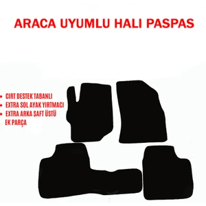 Rs Auto Aksesuar  C-Elysee 2010 Model ve Sonrası Araca Uyumlu Halı Paspas