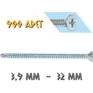 Yağmur Vida Yhb Matkap Uçlu Akıllı Vida 3.9X32 Mm. - 900 Adet