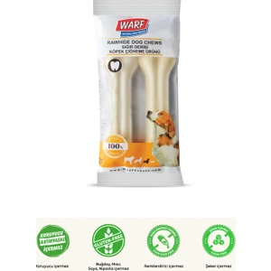 Warf Naturals Beyaz Pres Kemik 12,5 cm Doğal Yenilebilir Çiğneme Ödül Kemiği