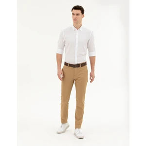 Pierre Cardin Erkek Camel Slim Fit Kanvas Pantolon 50288511-VR015