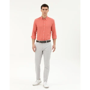Pierre Cardin Erkek Açık Gri Slim Fit Kanvas Pantolon 50288511-VR001