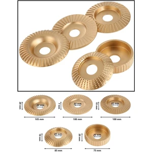 Ahşap Için Spiral Avuç Taşlama Diski 5 Parça Oyma Aşındırma Titanyum Disk Seti