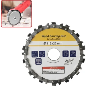 Ahşap Oyma Şekillendirme Kesme Için 115 mm Zincirli Testere Diski Avuç Taşlama Uyumlu 14 Dişli