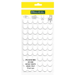 Beyaz Yapışkanlı Keçe (Ø 15 mm)