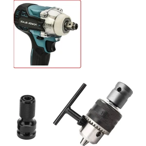 Darbeli Somun Sökme Makinesi Için Metal Mandren ve Vidalama Bits Adaptör Seti 1/2 Hex Dönüştücü