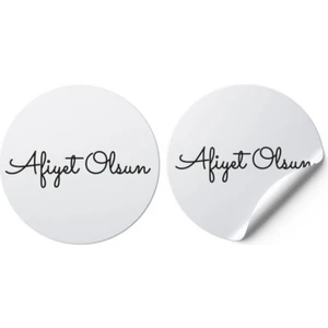 Hediyene Bak Kuşe Afiyet Olsun Sticker 70 Adet